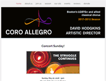 Tablet Screenshot of coroallegro.org